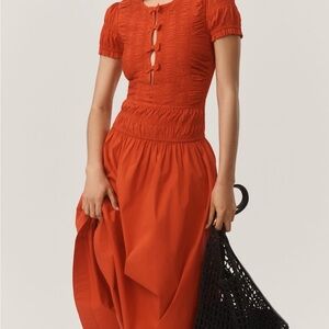 Damsen Madder Saffy Short-Sleeve Midi Dress